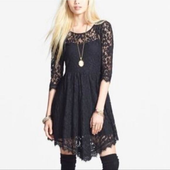 Free People Queens Love Asymmetrical Size 2 Blue Dress - Picture 1 of 5